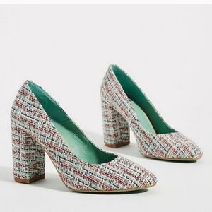 Nwt anthropologie lab tweed heels sz 39